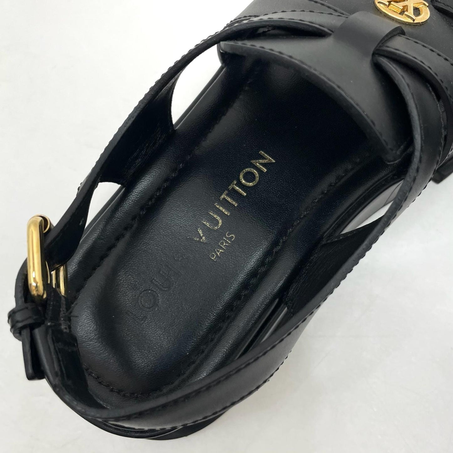 【中古】LOUIS VUITTON | ルイ・ヴィトン　マヤライン サンダル LS0234 サンダル ブラック 22.5cm【尾張小牧店】