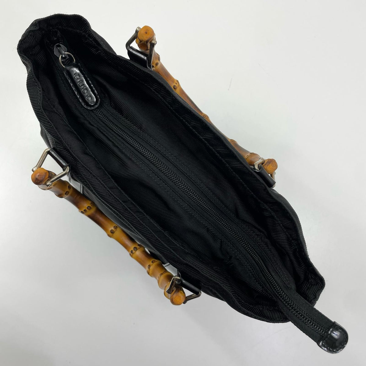 【中古】GUCCI | グッチ バンブー トートバッグ ハンドバッグ ナイロン 001･1998･0508 ブラック【尾張小牧店】