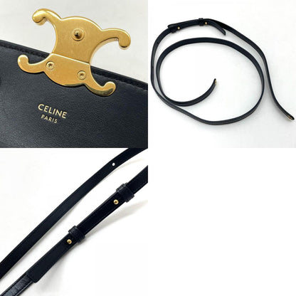 【中古】CELINE | セリーヌ　トリオンフ ミニクロード ショルダーバッグ 101513DPV　ブラック【尾張小牧店】