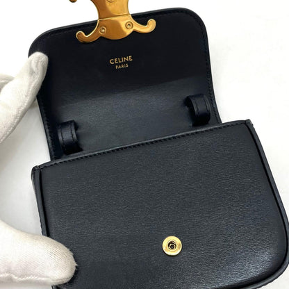 【中古】CELINE | セリーヌ　トリオンフ ミニクロード ショルダーバッグ 101513DPV　ブラック【尾張小牧店】