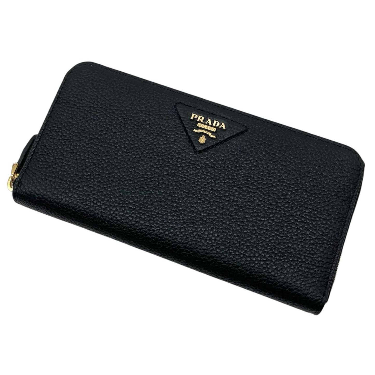 【中古】PRADA | プラダ　ヴィッテロダイノ ラウンドファスナー長財布 1ML506　ブラック【尾張小牧店】