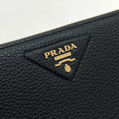 【中古】PRADA | プラダ　ヴィッテロダイノ ラウンドファスナー長財布 1ML506　ブラック【尾張小牧店】