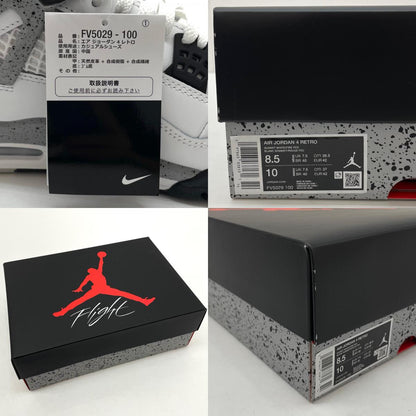 【中古】NIKE | ナイキ Air Jordan 4 Retro "White/Cement"　エアジョーダン4 レトロ "ホワイト/セメント"　スニーカー 靴　FV5029-100 ホワイト 26.5cm【尾張小牧店】