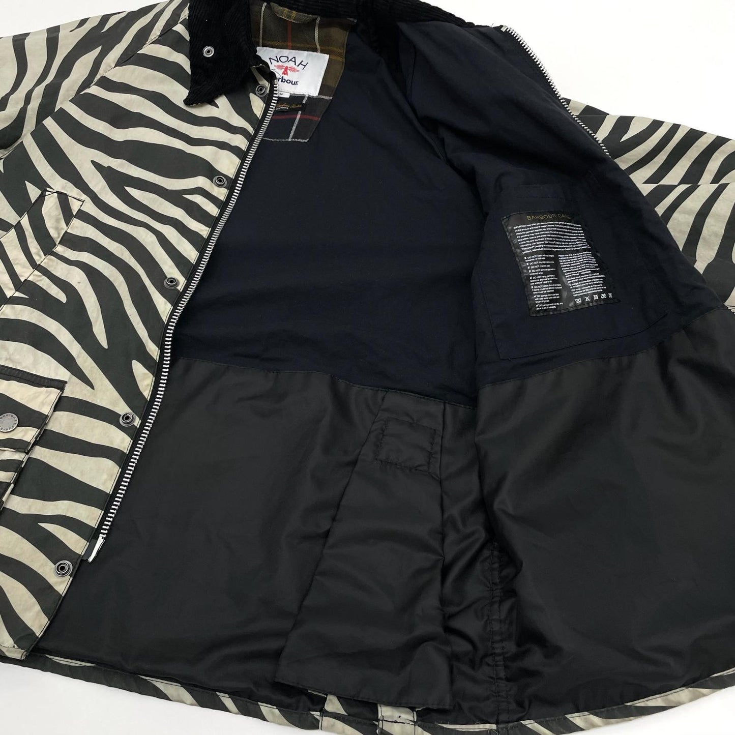 【中古】Barbour×NOAH | バーブァー×ノア　ゼブラ柄 オイルドジャケット MWX1839WH11 ブラック×ホワイト サイズ：M【尾張小牧店】
