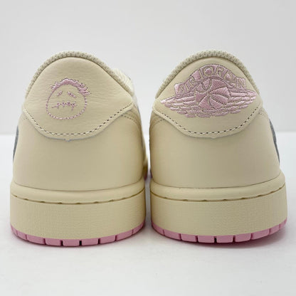【中古】NIKE×Travis Scott | ナイキ×トラヴィススコット Air Jordan 1 Retro Low OG "Muslin/Shy Pink"　エアジョーダン1 レトロ ロー OG "モスリン/シャイピンク" スニーカー 靴　IQ7604-100 ベージュ×ホワイト×ピンク 27.5cm【尾張小牧店】