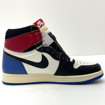 【中古】NIKE×fragment design × UNION | ナイキ×フラグメントデザイン × ユニオン Air Jordan 1 High OG "Black/Varsity Red"　エアジョーダン1 ハイ OG "ブラック/バーシティレッド" スニーカー IO7847-002 ブラック×ホワイト×ブルー×レッド 27cm【尾張小牧店】