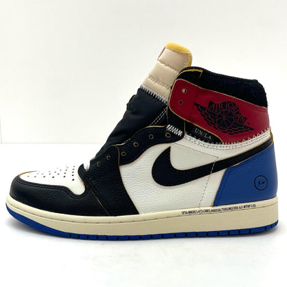 【中古】NIKE×fragment design × UNION | ナイキ×フラグメントデザイン × ユニオン Air Jordan 1 High OG "Black/Varsity Red"　エアジョーダン1 ハイ OG "ブラック/バーシティレッド" スニーカー IO7847-002 ブラック×ホワイト×ブルー×レッド 27cm【尾張小牧店】