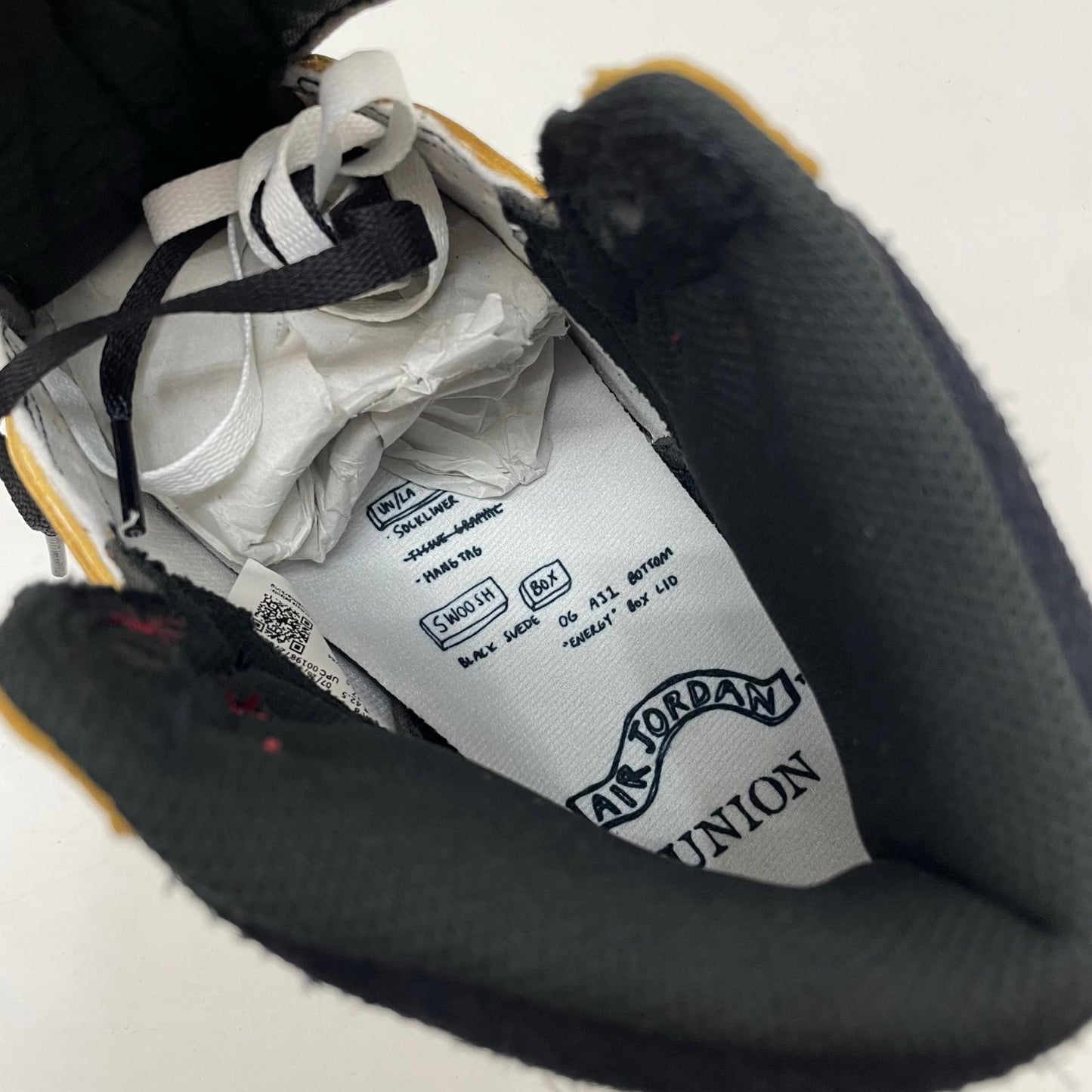 【中古】NIKE×fragment design × UNION | ナイキ×フラグメントデザイン × ユニオン Air Jordan 1 High OG "Black/Varsity Red"　エアジョーダン1 ハイ OG "ブラック/バーシティレッド" スニーカー IO7847-002 ブラック×ホワイト×ブルー×レッド 27cm【尾張小牧店】