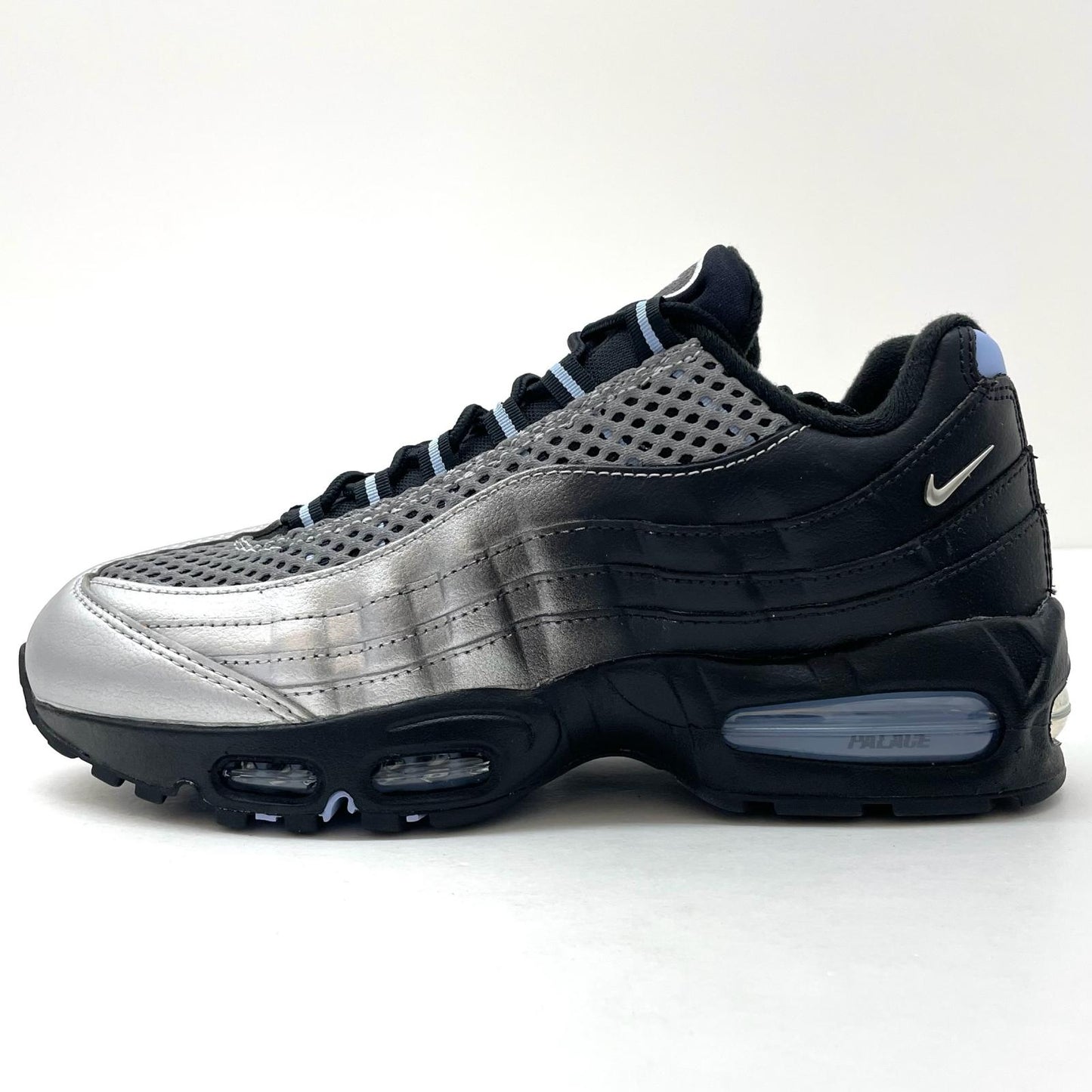 【中古】NIKE×Palace Skateboards | ナイキ×パレス スケートボード Air Max 95 Big Bubble "Metallic Silver/Aluminum"　エアマックス95 ビッグバブル "メタリックシルバー/アルミニウム" スニーカー 靴　IQ7708-095 シルバー×ブラック 27cm【尾張小牧店】