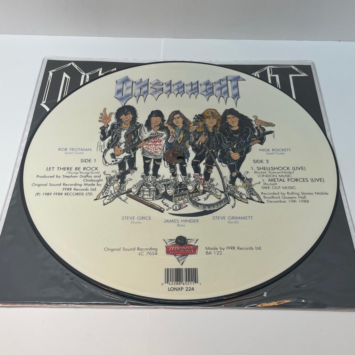 【尾張小牧店】LP オンスロート / レット・ゼア・ビー・ロック ONSLAUGHT / LET THERE Be ROCK (1989) LONXP 224 ピクチャー盤【レトロ】【中古】