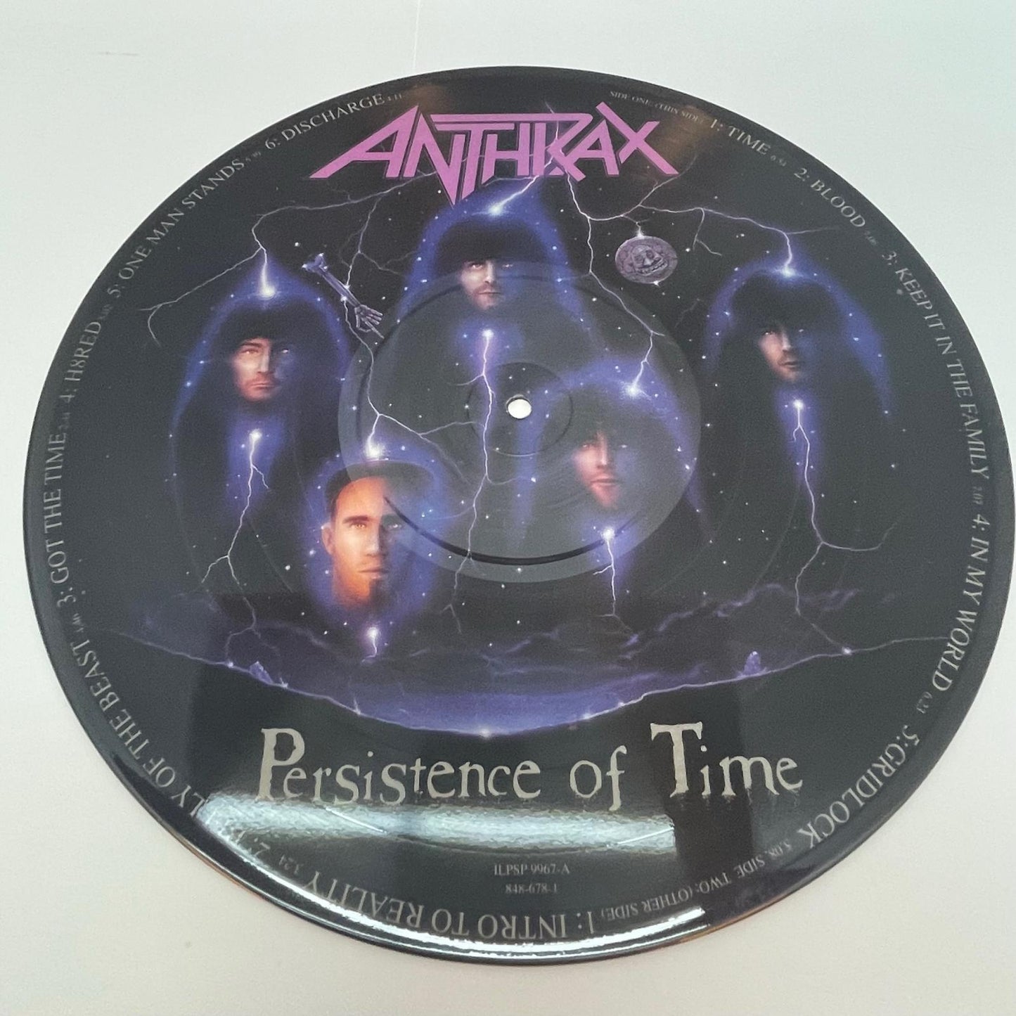 【尾張小牧店】LP アンスラックス / パーシスタンス・オブ・タイム ANTHRAX (1990) ILPSP 9967 UK ピクチャー盤【レトロ】【中古】
