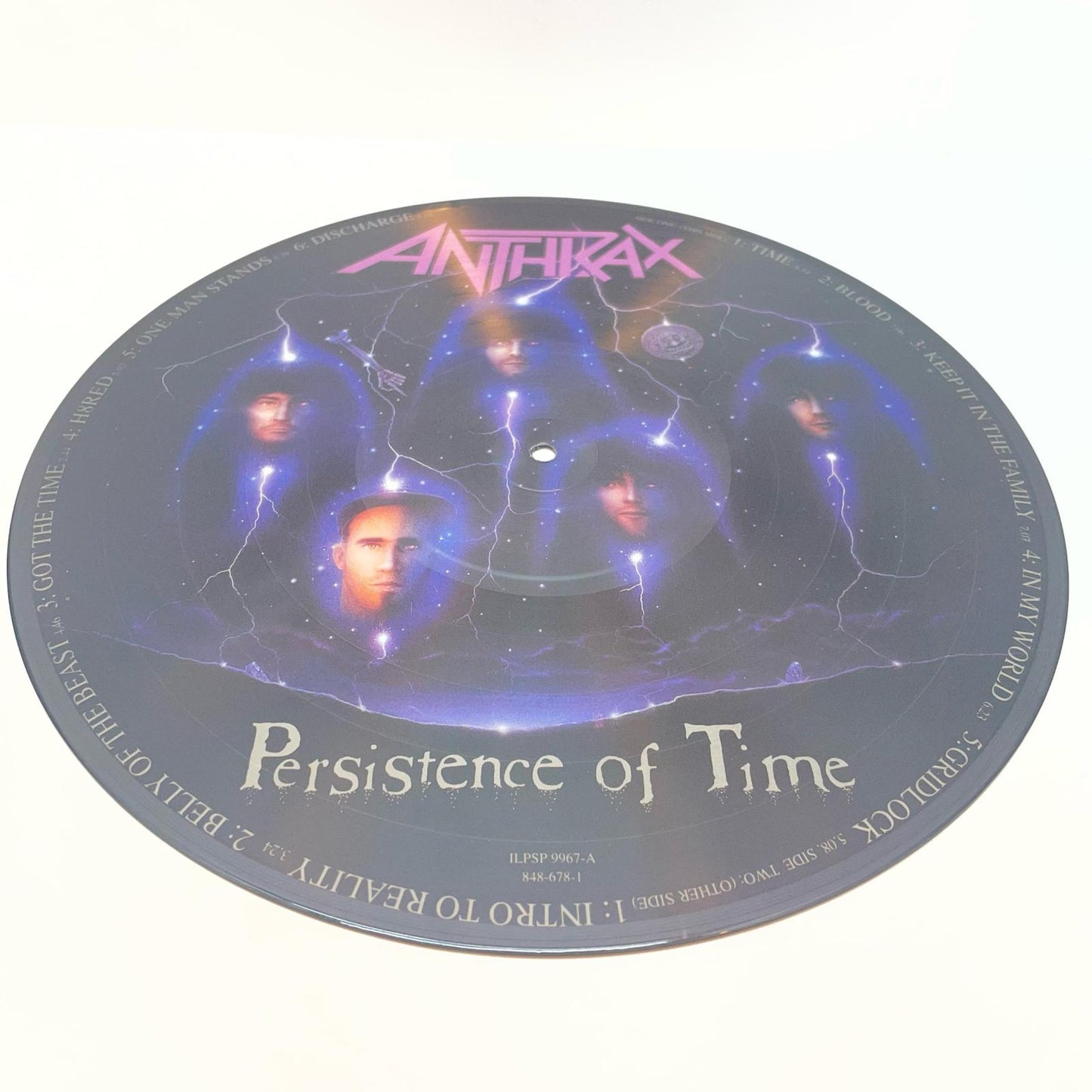 【尾張小牧店】LP アンスラックス / パーシスタンス・オブ・タイム ANTHRAX (1990) ILPSP 9967 UK ピクチャー盤【レトロ】【中古】