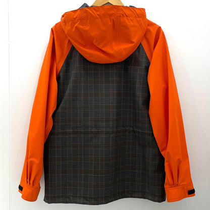 【中古】JUNYA WATANABE | ジュンヤワタナベ ウールエステルチェック×ナイロンオックス チェック柄マウンテンパーカー WJ-J908 オレンジ×ブラウン サイズ：M【尾張小牧店】