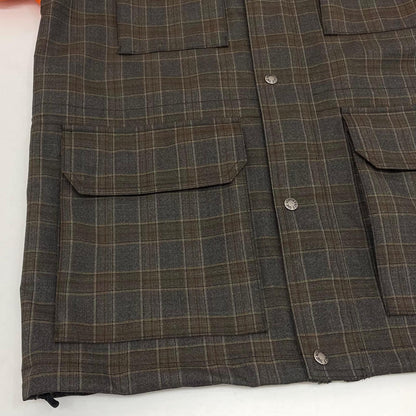 【中古】JUNYA WATANABE | ジュンヤワタナベ ウールエステルチェック×ナイロンオックス チェック柄マウンテンパーカー WJ-J908 オレンジ×ブラウン サイズ：M【尾張小牧店】
