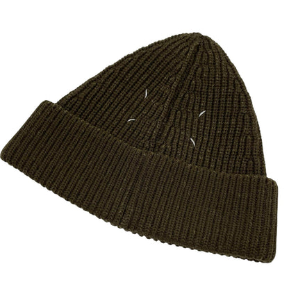 【中古】Maison Margiela | メゾンマルジェラ KnitCap ニットキャップ 帽子　S50TC0051 カーキ サイズ：M【尾張小牧店】