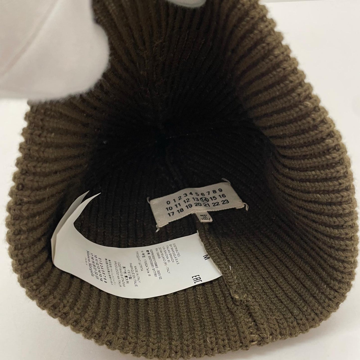 【中古】Maison Margiela | メゾンマルジェラ KnitCap ニットキャップ 帽子　S50TC0051 カーキ サイズ：M【尾張小牧店】