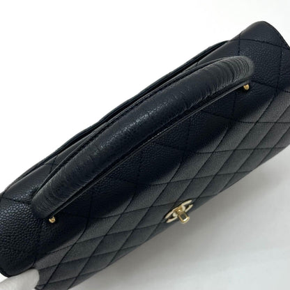 【中古】CHANEL | シャネル　マトラッセケリー ハンドバッグ ブラック【尾張小牧店】