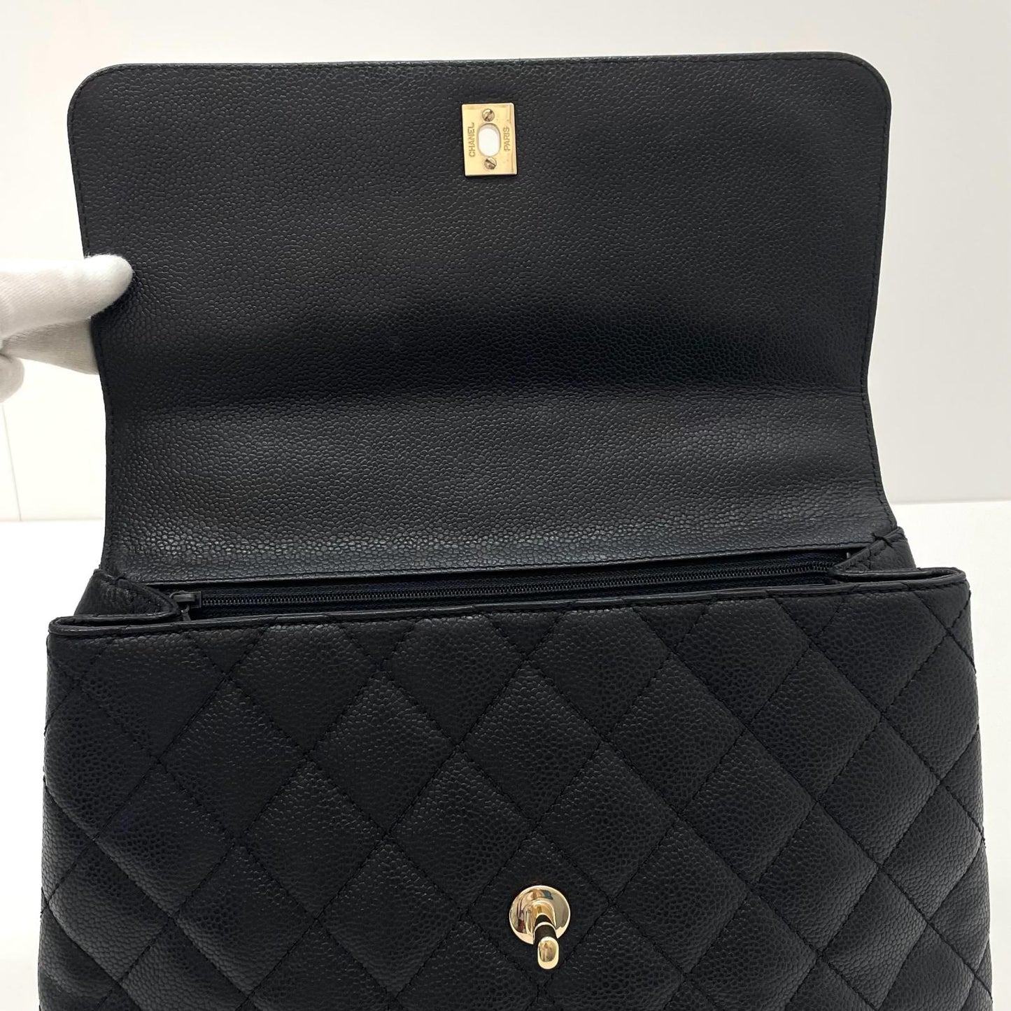 【中古】CHANEL | シャネル　マトラッセケリー ハンドバッグ ブラック【尾張小牧店】