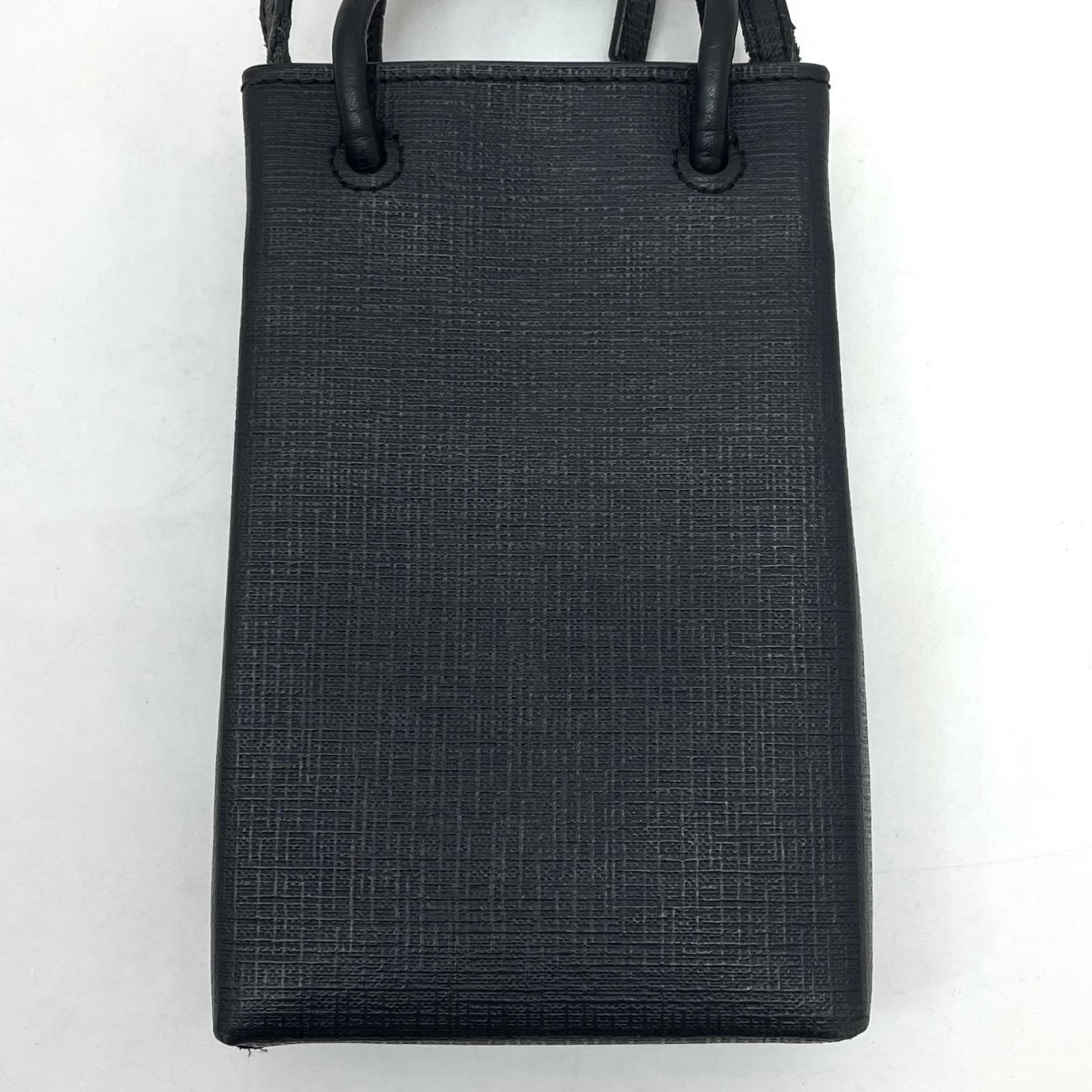 【中古】BALENCIAGA | バレンシアガ　ショッピングフォンホルダー ショルダーバッグ 528655　ブラック【尾張小牧店】