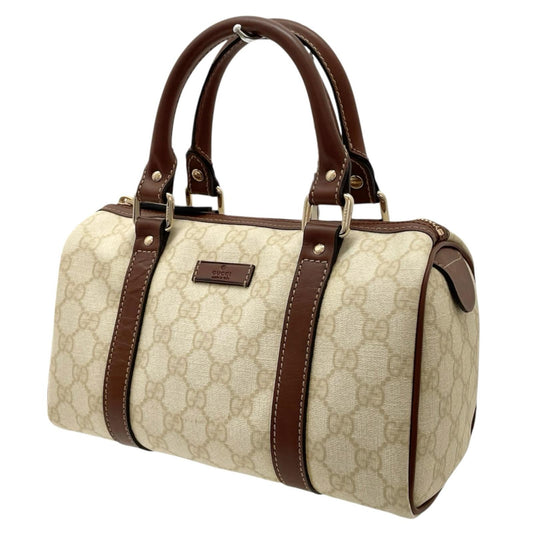 【中古】GUCCI | グッチ　GGスプリーム ハンドバッグ 193604　アイボリー×ブラウン【尾張小牧店】