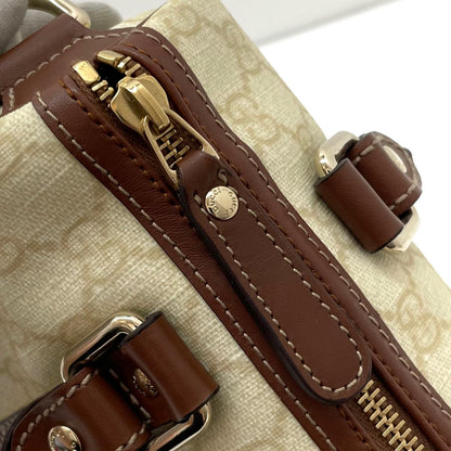【中古】GUCCI | グッチ　GGスプリーム ハンドバッグ 193604　アイボリー×ブラウン【尾張小牧店】