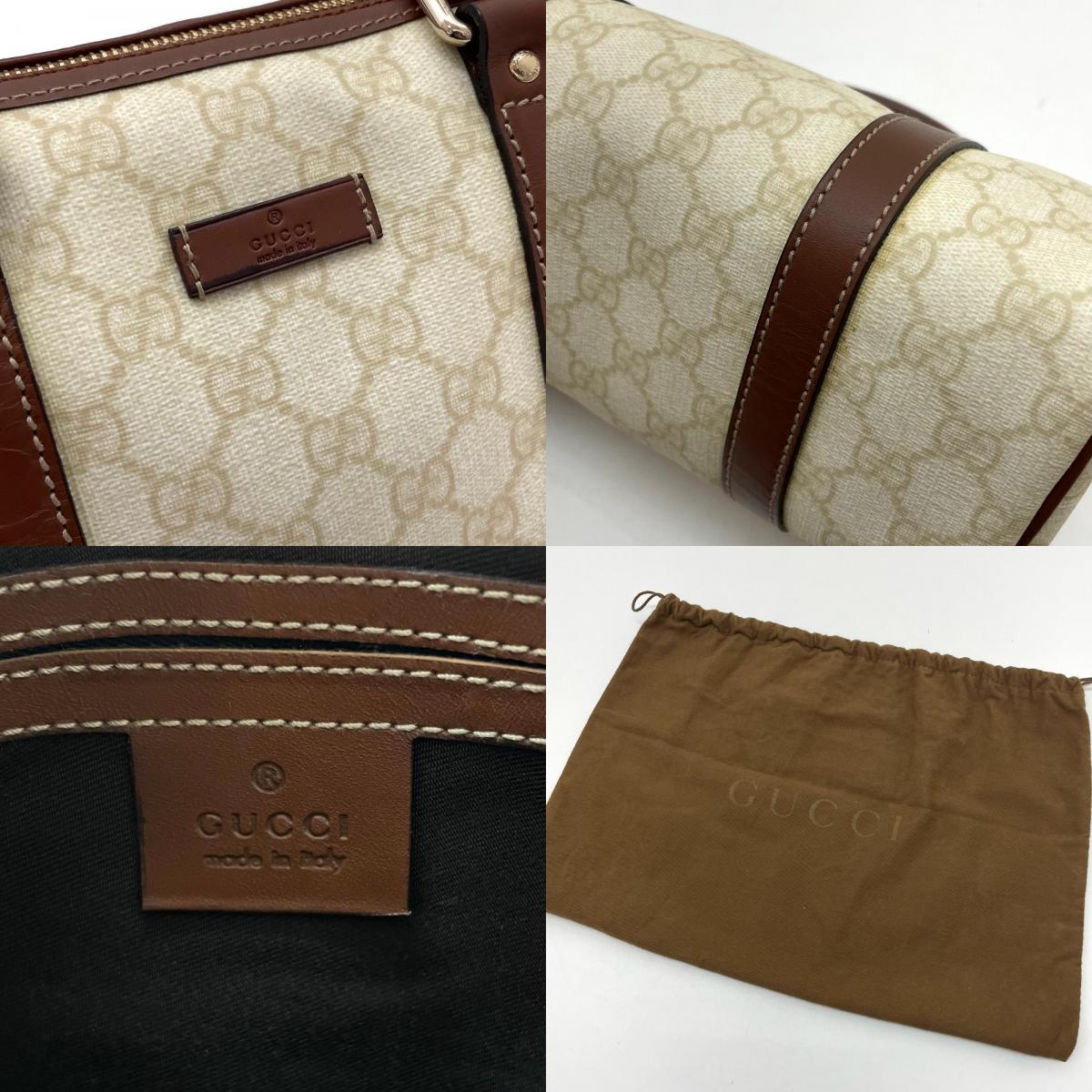 【中古】GUCCI | グッチ　GGスプリーム ハンドバッグ 193604　アイボリー×ブラウン【尾張小牧店】