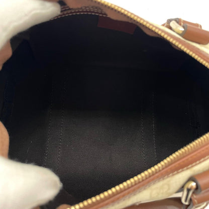 【中古】GUCCI | グッチ　GGスプリーム ハンドバッグ 193604　アイボリー×ブラウン【尾張小牧店】