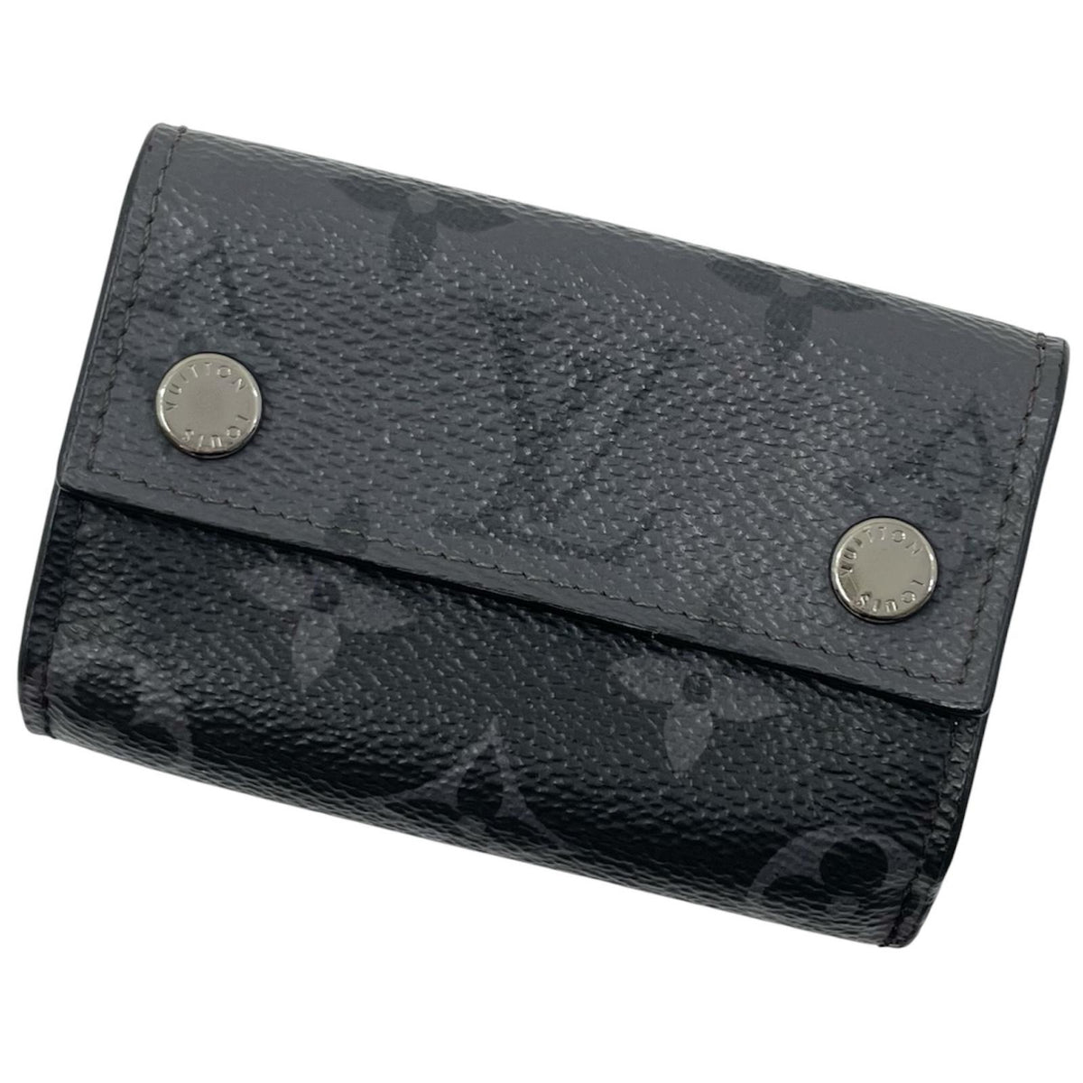【中古】LOUIS VUITTON | ルイ・ヴィトン ディスカバリーコンパクトウォレット モノグラム エクリプス 三つ折り財布 M45417 ブラック×グレー【尾張小牧店】 8682