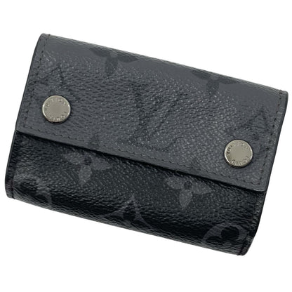 【中古】LOUIS VUITTON | ルイ・ヴィトン ディスカバリーコンパクトウォレット モノグラム エクリプス 三つ折り財布 M45417 ブラック×グレー【尾張小牧店】 8682