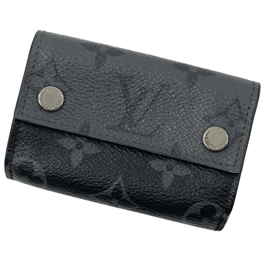 【中古】LOUIS VUITTON | ルイ・ヴィトン ディスカバリーコンパクトウォレット モノグラム エクリプス 三つ折り財布 M45417 ブラック×グレー【尾張小牧店】 8682