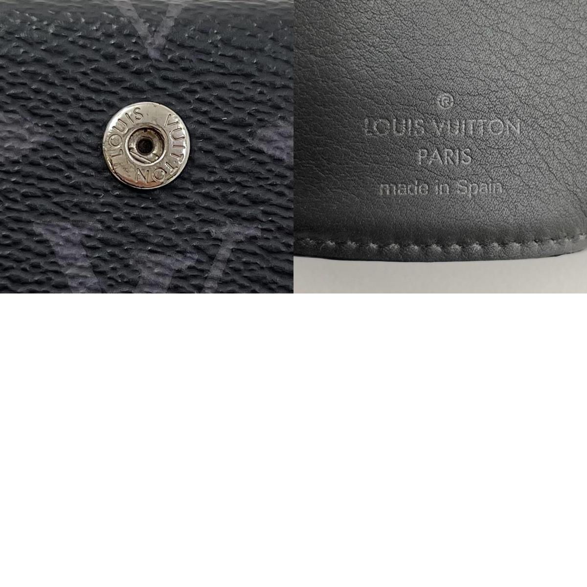 【中古】LOUIS VUITTON | ルイ・ヴィトン ディスカバリーコンパクトウォレット モノグラム エクリプス 三つ折り財布 M45417 ブラック×グレー【尾張小牧店】 8682