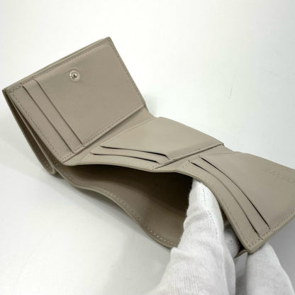 【中古】LOEWE | ロエベ アナグラム トライフォールド ウォレット コンパクト 三つ折り財布 C821TR2X16 クレイ グレー【尾張小牧店】