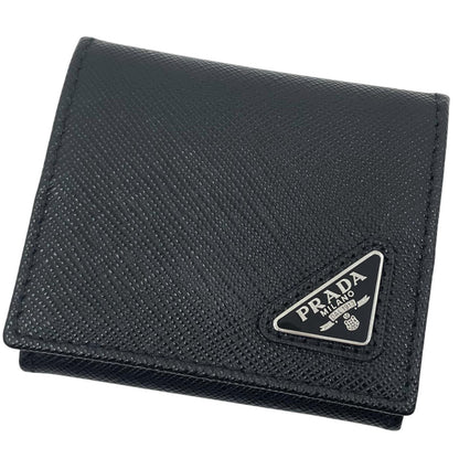 【中古】PRADA | プラダ サフィアーノ トライアングル ロゴ コインケース 2MM935 ブラック【尾張小牧店】