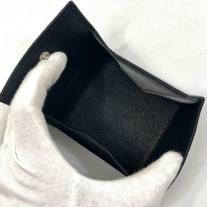 【中古】PRADA | プラダ サフィアーノ トライアングル ロゴ コインケース 2MM935 ブラック【尾張小牧店】