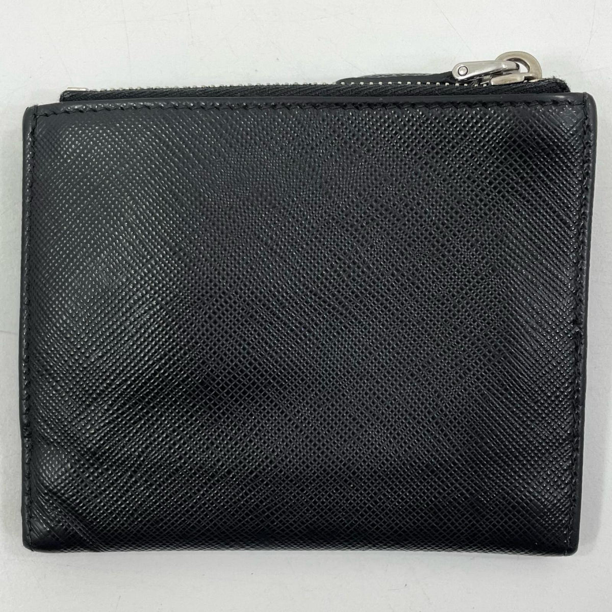 【中古】PRADA | プラダ サフィアーノ トライアングル 二つ折り財布 1ML050 ブラック【尾張小牧店】