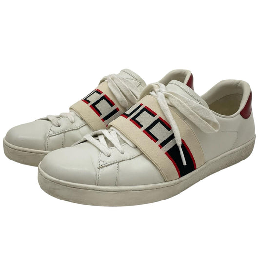 【中古】GUCCI | グッチ　エースストライプ ローカットスニーカー 靴　523469　ホワイト【尾張小牧店】