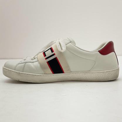 【中古】GUCCI | グッチ　エースストライプ ローカットスニーカー 靴　523469　ホワイト【尾張小牧店】