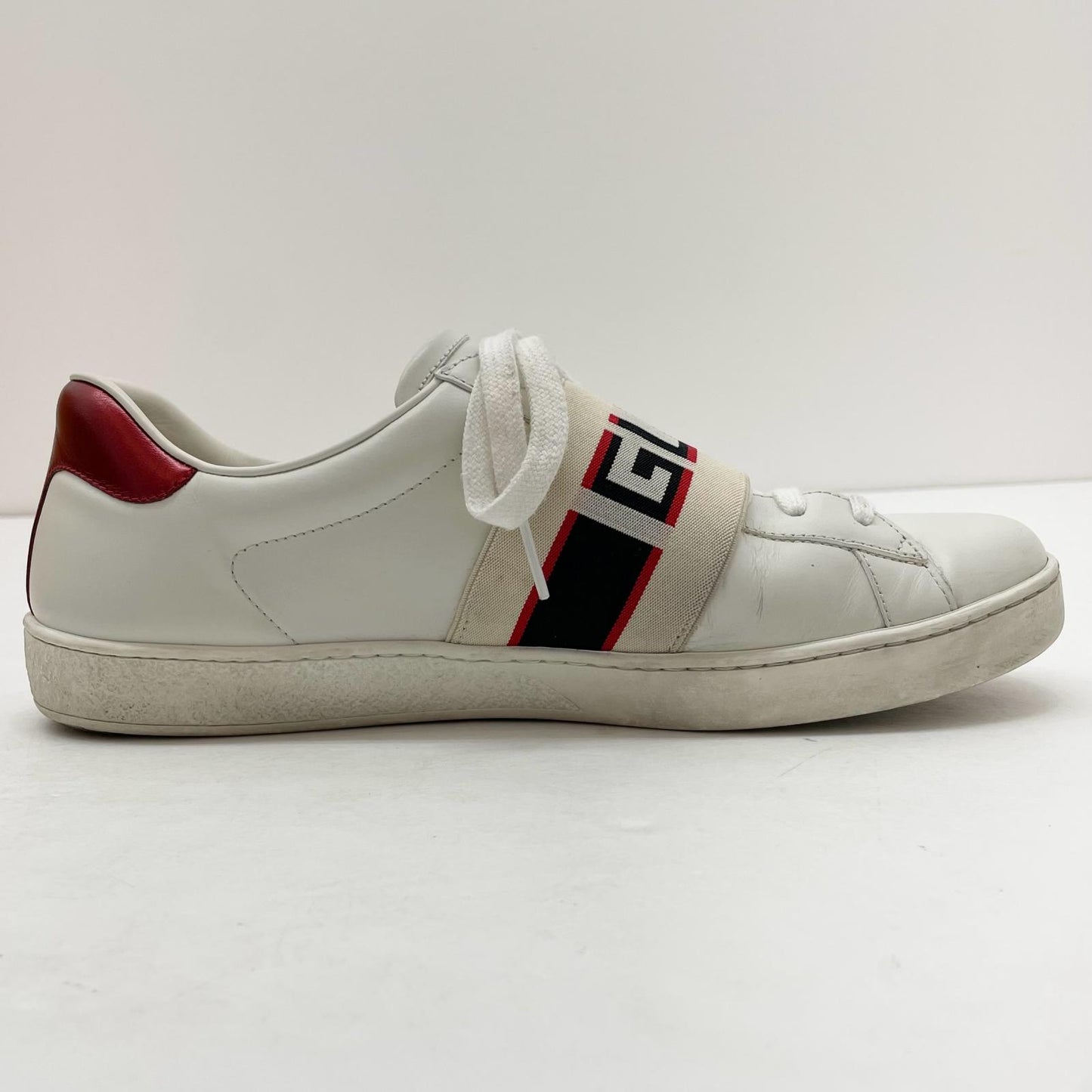 【中古】GUCCI | グッチ　エースストライプ ローカットスニーカー 靴　523469　ホワイト【尾張小牧店】
