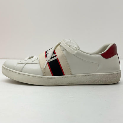 【中古】GUCCI | グッチ　エースストライプ ローカットスニーカー 靴　523469　ホワイト【尾張小牧店】