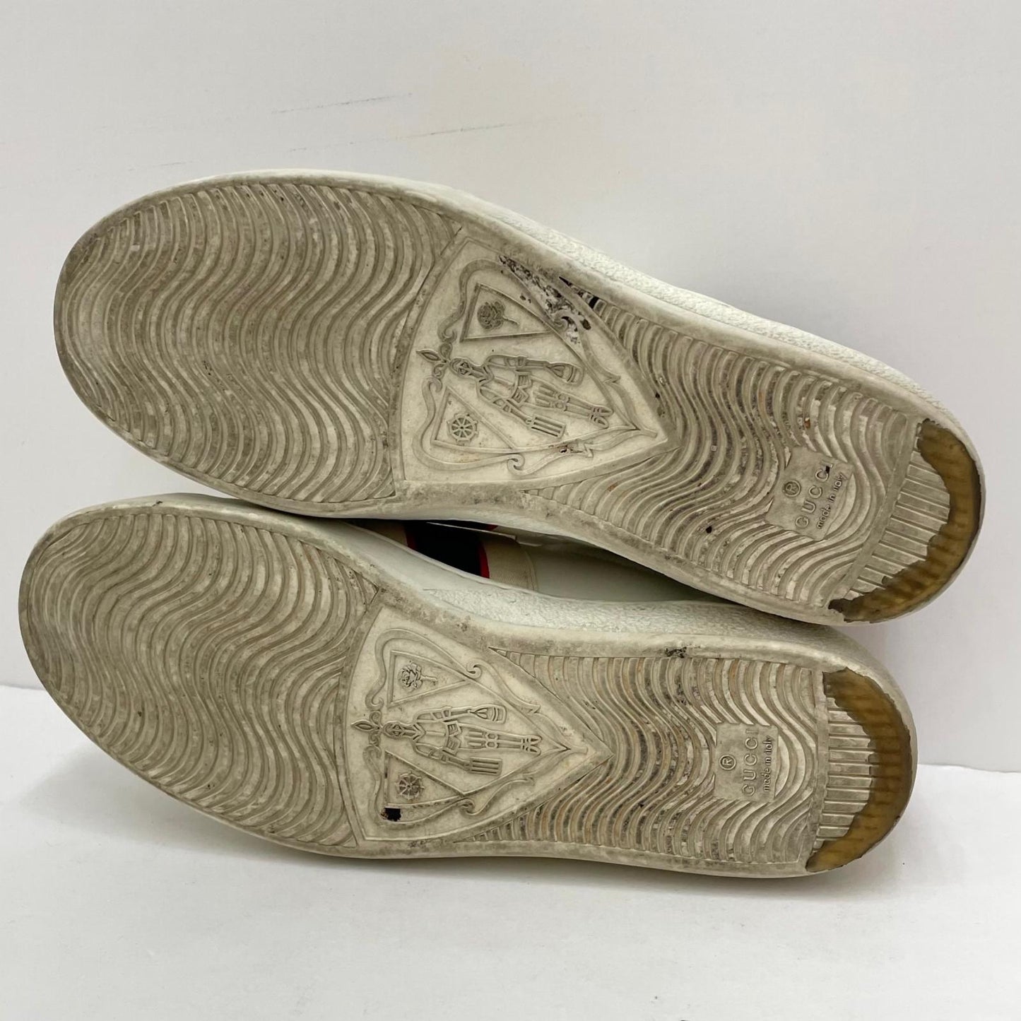 【中古】GUCCI | グッチ　エースストライプ ローカットスニーカー 靴　523469　ホワイト【尾張小牧店】