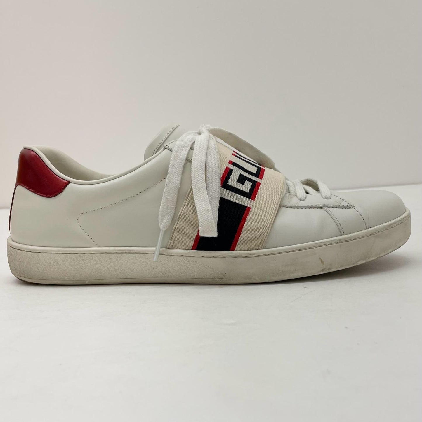 【中古】GUCCI | グッチ　エースストライプ ローカットスニーカー 靴　523469　ホワイト【尾張小牧店】