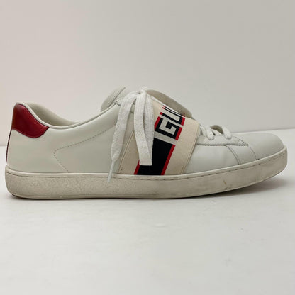 【中古】GUCCI | グッチ　エースストライプ ローカットスニーカー 靴　523469　ホワイト【尾張小牧店】