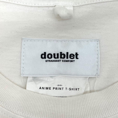 【中古】doublet | ダブレット　25SS ANIME PRINT T-SHIRT 半袖Ｔシャツ 25SS33CS370 ホワイト サイズ：XS【尾張小牧店】
