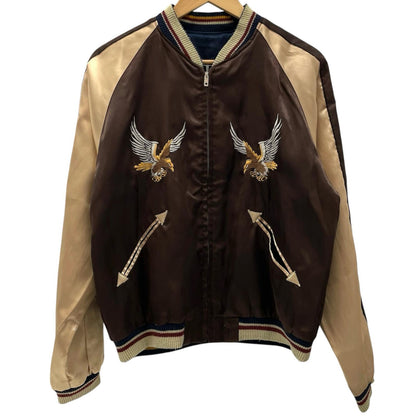 【中古】TAILOR TOYO(東洋エンタープライズ) | テイラートウヨウ　リバーシブル スーベニアジャケット スカジャン　TT11145 ブラウン×ネイビー サイズ：L【尾張小牧店】