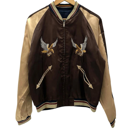 【中古】TAILOR TOYO(東洋エンタープライズ) | テイラートウヨウ　リバーシブル スーベニアジャケット スカジャン　TT11145 ブラウン×ネイビー サイズ：L【尾張小牧店】