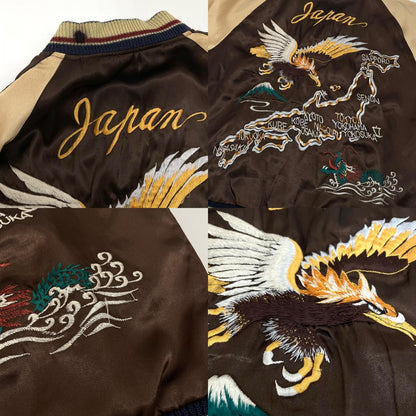 【中古】TAILOR TOYO(東洋エンタープライズ) | テイラートウヨウ　リバーシブル スーベニアジャケット スカジャン　TT11145 ブラウン×ネイビー サイズ：L【尾張小牧店】