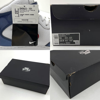 【中古】NIKE | ナイキ Air Force 1 Mid QS "University Red and Midnight Navy"/エアフォース1 ミッド QS "ユニバーシティ レッド アンド ミッドナイト ネイビー" スニーカー 靴　DH5623-101 ホワイト×ブルー×レッド 29cm【尾張小牧店】