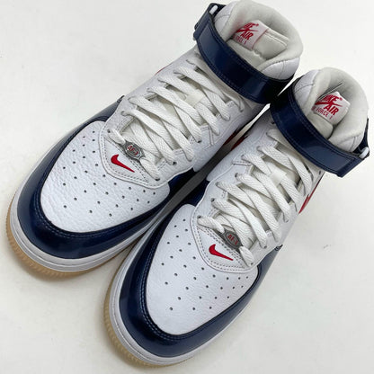 【中古】NIKE | ナイキ Air Force 1 Mid QS "University Red and Midnight Navy"/エアフォース1 ミッド QS "ユニバーシティ レッド アンド ミッドナイト ネイビー" スニーカー 靴　DH5623-101 ホワイト×ブルー×レッド 29cm【尾張小牧店】