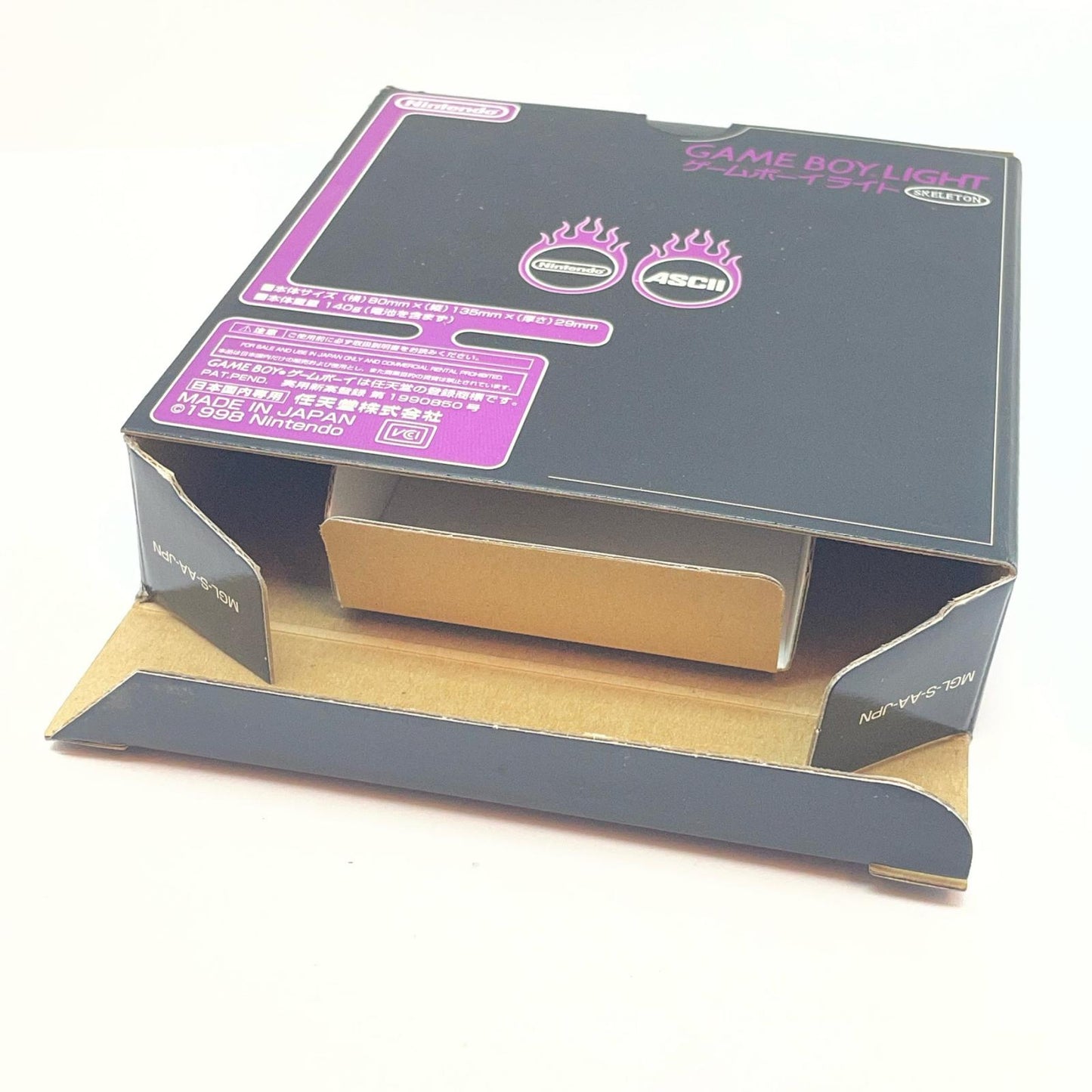 【尾張小牧店】任天堂 GAME BOY LIGHT アスキー印刷限定 ファミ通500号記念モデル MODEL-F02 箱説 / 通電ELライト点灯OK 訳あり【レトロ】【中古】