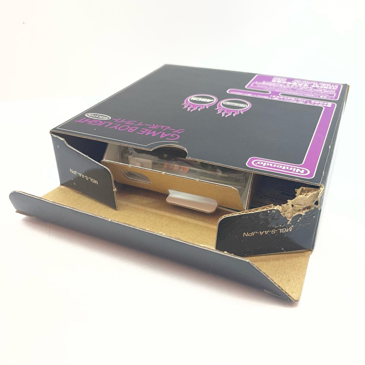 【尾張小牧店】任天堂 GAME BOY LIGHT アスキー印刷限定 ファミ通500号記念モデル MODEL-F02 箱説 / 通電ELライト点灯OK 訳あり【レトロ】【中古】